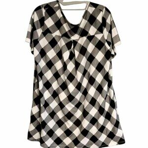 Woman Within Tunic Top Plus Size 14 16 Buffalo Plaid